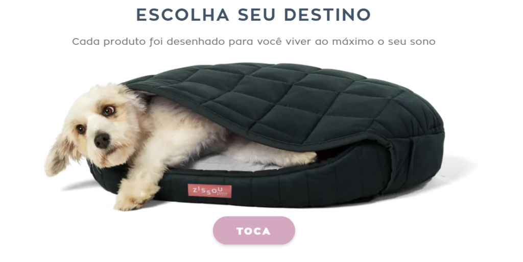 Produto exibido no site da Zissou