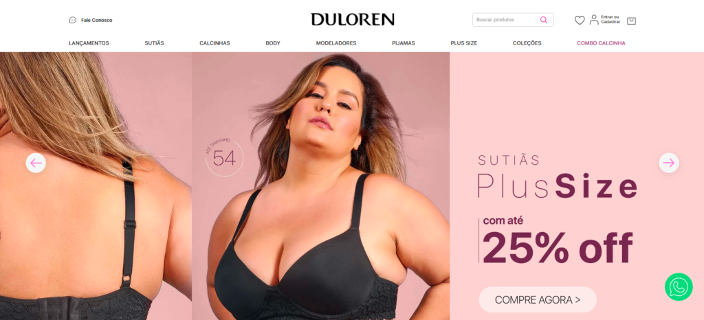 Imagem do novo site da Duloren