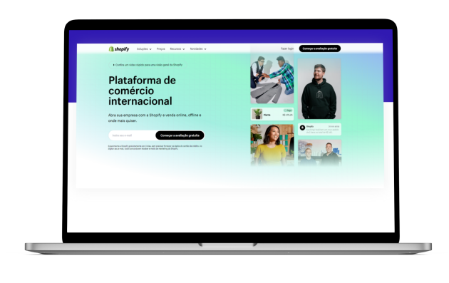 Home do site da Shopify