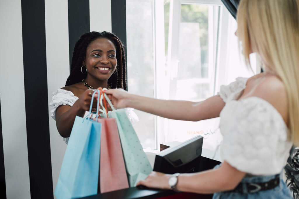 Cliente utilizando a estratégia BOPIS