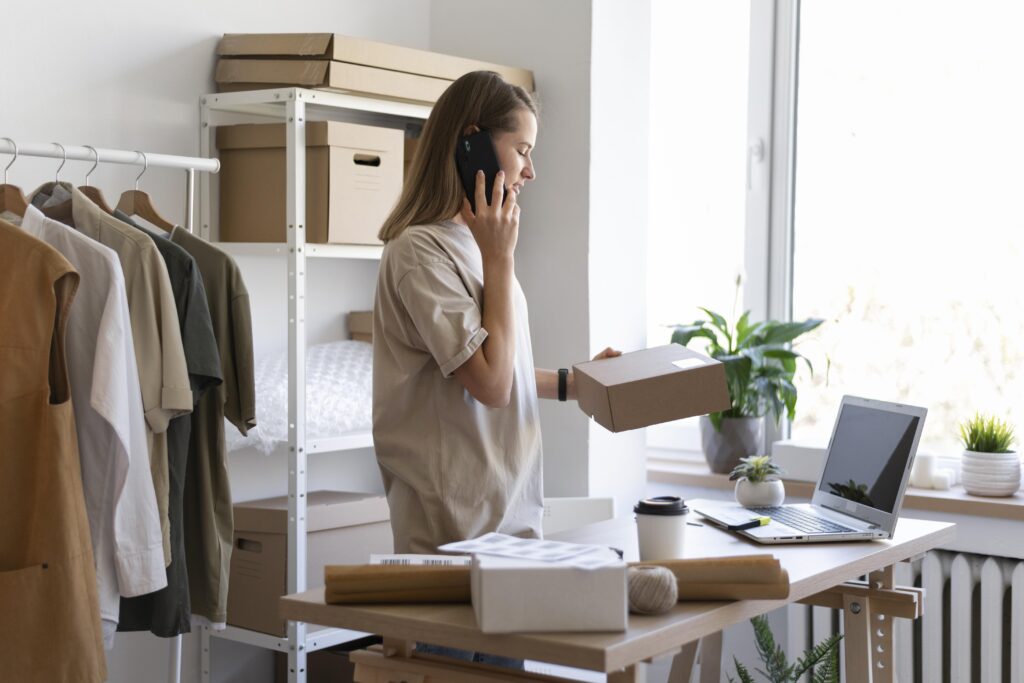 Woman practicing recommerce